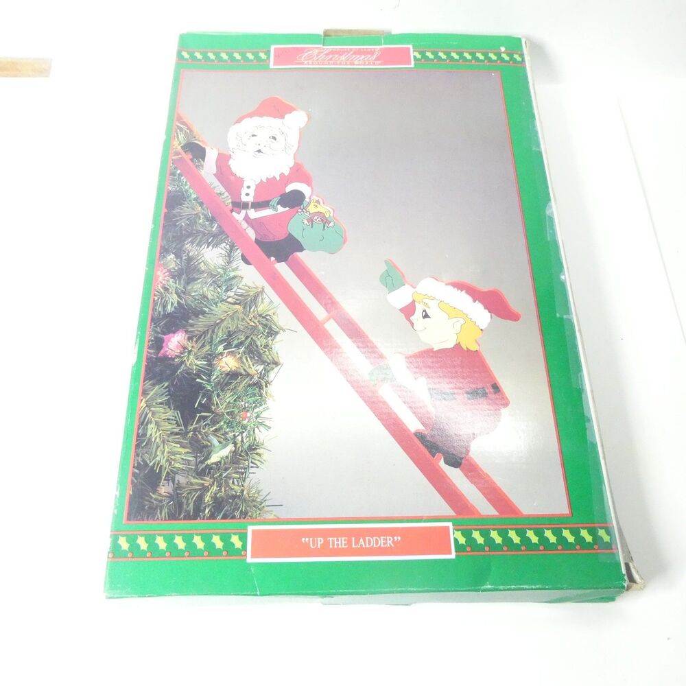 Up The Ladder House of Lloyd Santa Claus Elf Christmas Tree Decor 1991 Vintage